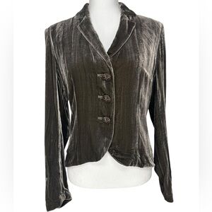 CUPIO / Old Gold Crushed Velvet Blazer / Size 6